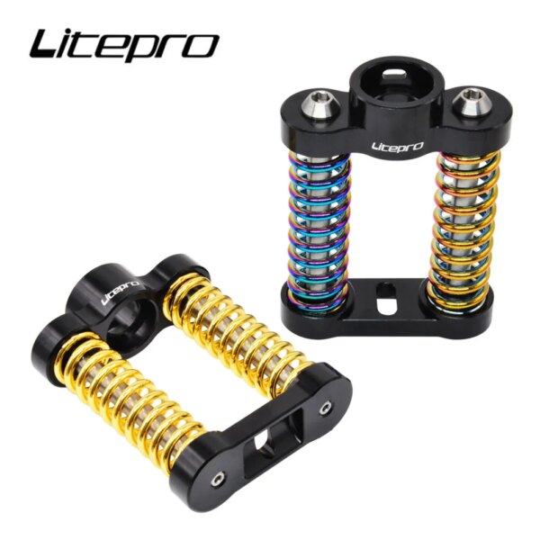 Litepro para Birdy 2 3 Amortiguador de impacto frontal de bicicleta para P40 R20 bicicleta de ciudad suspensión amortiguador de resorte doble