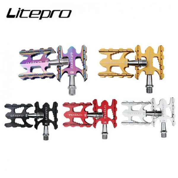 Litepro K3 Pedal rodamiento sellado aleación de aluminio antideslizante MTB Road BMX pedales universales para bicicleta plegable Brompton Fnhon