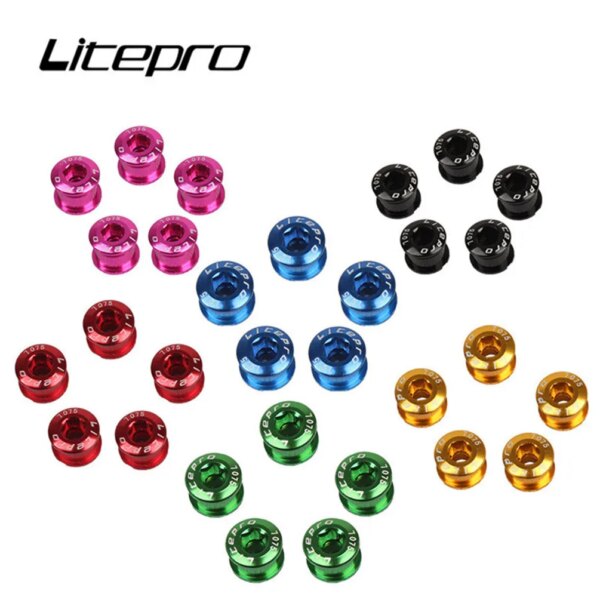 Litepro MTB bicicleta de montaña pernos individuales tornillo de bielas disco de bicicleta de carretera Caracol para piezas de rueda dentada accesorio 5 unids/lote