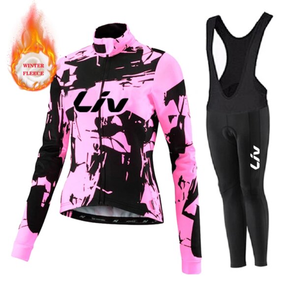 Liv-Conjunto de Jersey de Ciclismo de manga larga para equipo de mujer, Ropa de Ciclismo de montaña, Ropa de Ciclismo de carreras