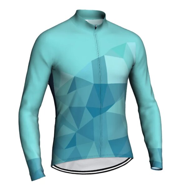 Camiseta de ciclismo larga y transpirable, hombre y mujer, carreras de MTB, camiseta de bicicleta de montaña, Jakcet de bolsillo, ropa de ciclismo elástica y fresca