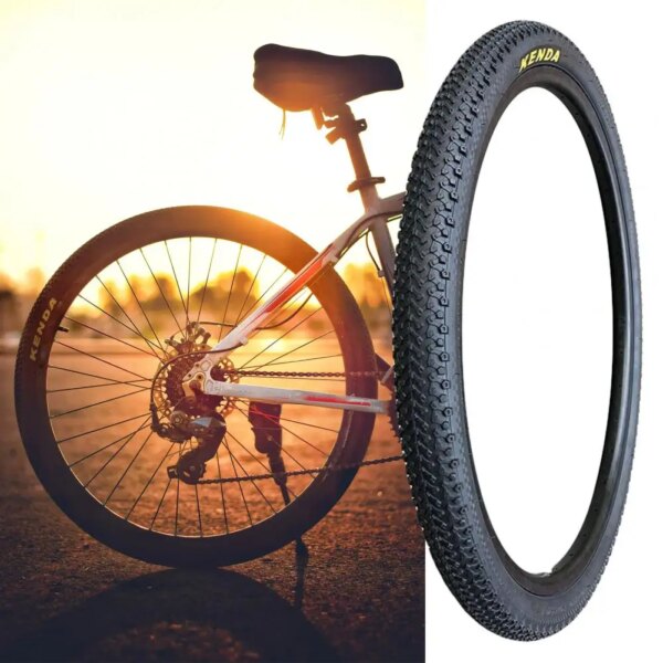 Neumático de goma para bicicleta de montaña, larga vida útil, buen rendimiento de frenado, resistente, neumático externo para bicicleta de grava de 24/26/27,5 pulgadas