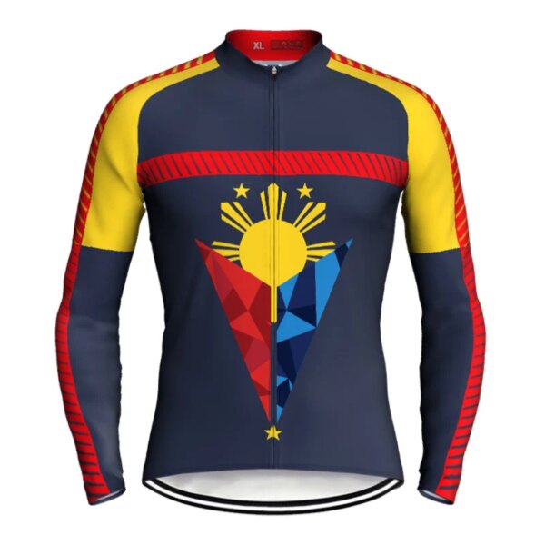 Chaqueta de ciclismo de manga larga, camisa ligera de primera calidad, camiseta filipina, ropa, camiseta para bicicleta de carretera, ropa de descenso, suéter energético