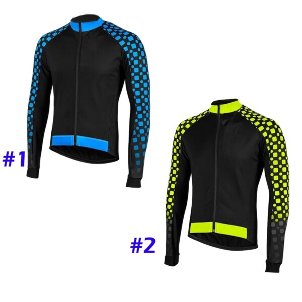 Jersey de ciclismo de manga larga, ropa para bicicleta, camiseta deportiva con pechera MTB, motocross profesional fresco, carretera de montaña, chaqueta ajustada