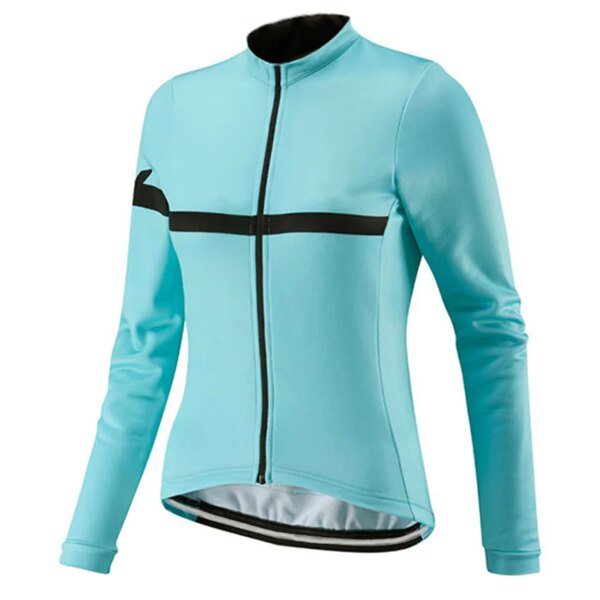 Maillot de ciclismo de manga larga para mujer, ropa de bicicleta MTB, camiseta deportiva, motocross, paseo en carretera de montaña, chaqueta ajustada