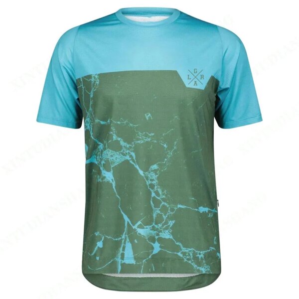 Camiseta holgada de manga corta para hombre, ropa deportiva para motocross y descenso, camiseta para bicicleta de montaña Enduro de carreras de montaña al aire libre