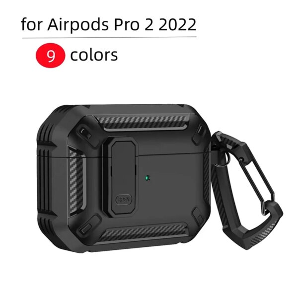 Caja de lujo de TPU + PC para auriculares, funda para Apple Airpods Pro de segunda generación, funda a prueba de golpes, Air pods 3 2 1, accesorios, llavero