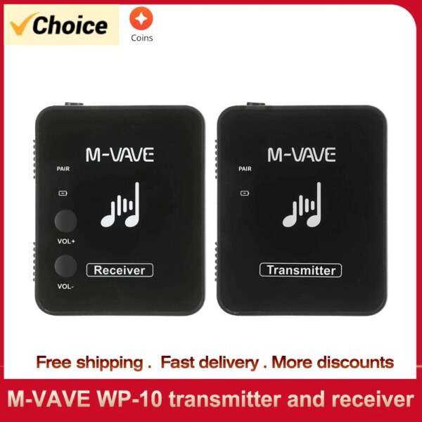 M-VAVE WP-10 2,4 GHz sistema de Monitor de auriculares inalámbrico transmisor recargable recibidor compatible con función de grabación Mono estéreo