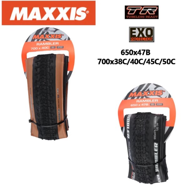 Neumático de grava MAXXIS RAMBLER 650x47B 700x38C/40C/45C neumático sin cámara Fetus antipinchazos neumáticos de bicicleta todoterreno EXO/TR pavimento/Asph