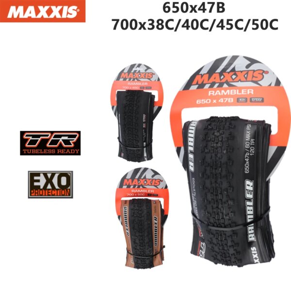 MAXXIS RAMBLER Original 700x3 8/40C/45C 650x47B bicicleta plegable ciclo-cross grava neumático exterior antipinchazos neumático de bicicleta sin cámara