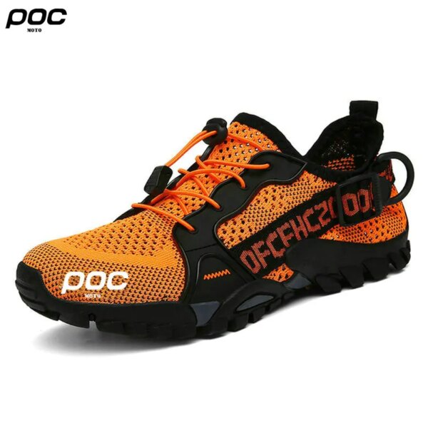 MOTO POC-zapatos de ciclismo para hombre, zapatillas antideslizantes transpirables, para ciclismo de montaña y Motocross, para deportes al aire libre