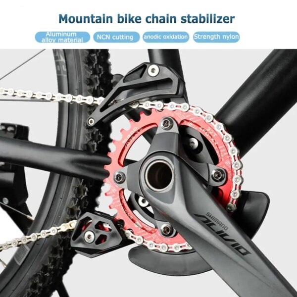 Guía para cadena de bicicleta de montaña, montaje BB, estabilizador de cadenas de bicicleta de montaña ajustable, placa protectora de plato para ISCG-03/05