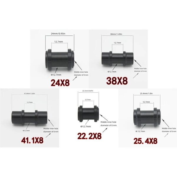 Kit de Hardware de casquillos de choque de bloqueo de choque trasero de bicicleta MTB para piezas de aleación de aluminio Fox Rockshox de 22,2-41,1mm