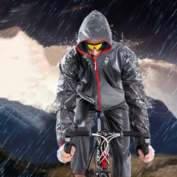 Conjuntos de chaqueta de ciclismo para hombre y mujer, impermeable, resistente al viento, Jersey reflectante, pantalones, traje, ropa para bicicleta de montaña