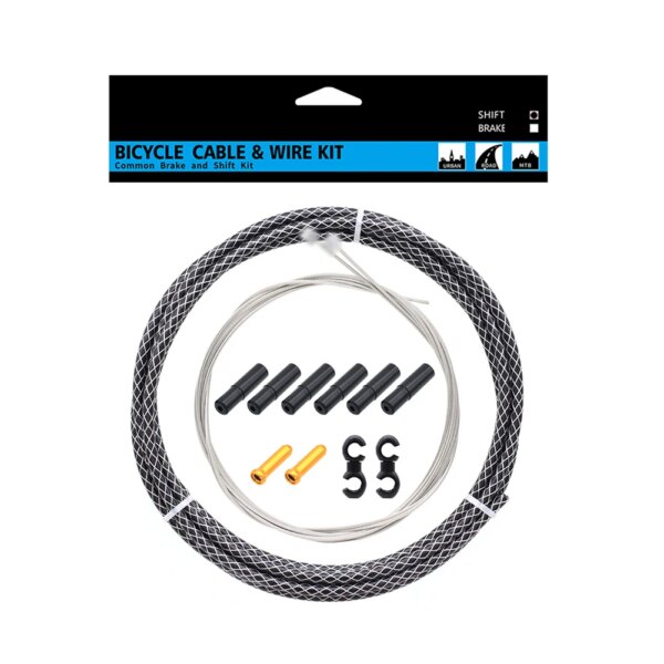 Kit de Cable de freno para bicicleta de montaña y carretera, línea trenzada de cambio de línea de Control, accesorios de Metal para ciclismo