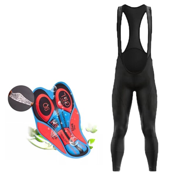 Pantalones de ciclismo negros MTB, pantalones con pechera con almohadilla de Gel de verano, pantalones de ciclismo transpirables para hombre, pantalones ajustados para Deportes de bicicleta de montaña