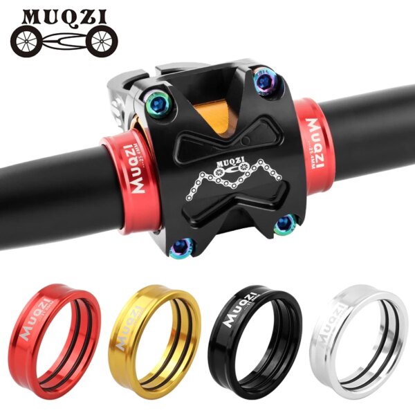 MUQZI-vástago de manillar de bicicleta, arandela fija de 25,4 MM y 31,8 MM, anillo de bloqueo de fijación para manillar de bicicleta de montaña y carretera