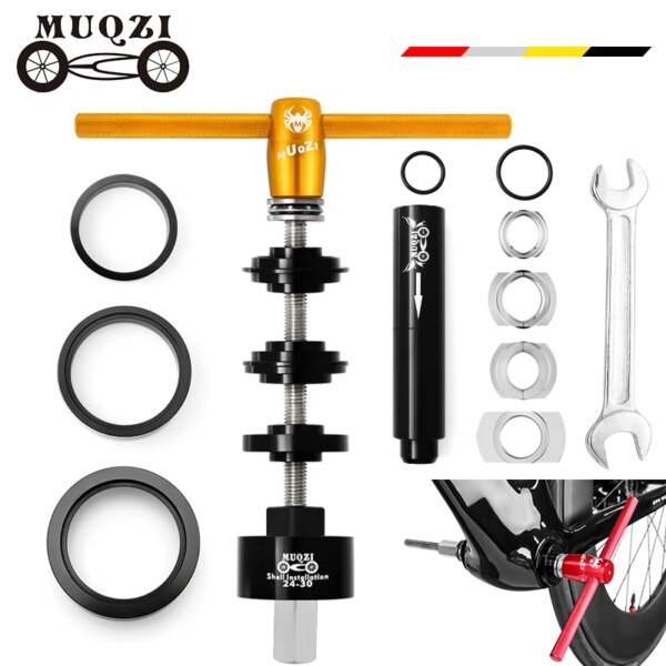 MUQZI-herramienta de extracción de soporte inferior de bicicleta, herramientas de ajuste de prensa de rodamiento, Kit de reparación de bicicletas de montaña y carretera para BB86 BB30 BB92 PF30