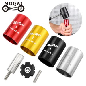 MUQZI-Herramienta de instalación de tuerca estrella para horquilla de bicicleta, herramienta de ajuste de prensa del controlador de horquilla para dispositivo de montaje de tuerca de arranque de horquilla de 28,6mm