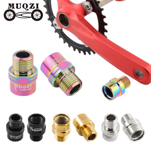 MUQZI-extensor de eje de Pedal de bicicleta, espaciadores de pernos de extensión de Pedal de bicicleta resistentes al desgaste, señales izquierda y derecha, accesorios de ciclismo