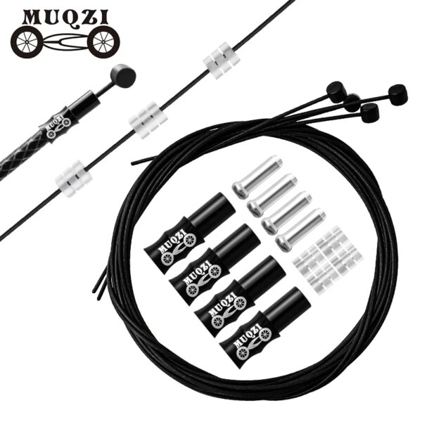 MUQZI-Kit de Cable de freno de palanca de cambios, Cable de cambio trasero de bicicleta, Cable interior, línea de freno de cambio de bicicleta y tapas finales