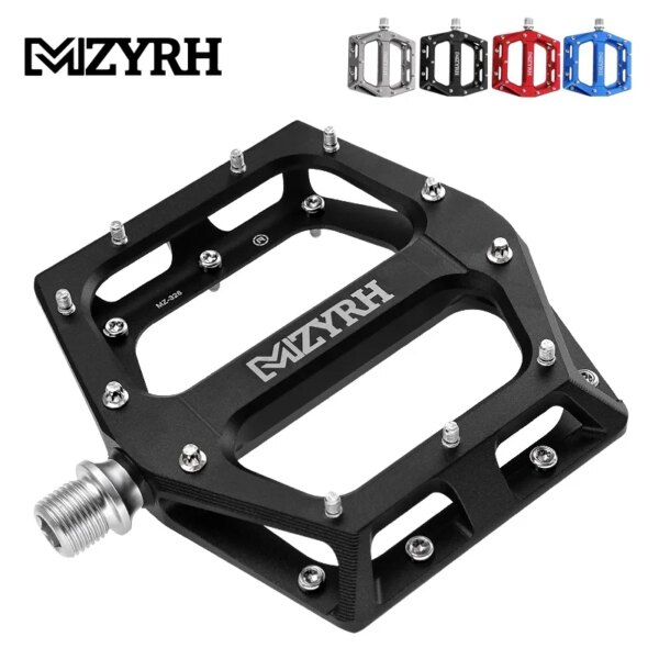 MZYRH Pedales de Bicicleta Pedal MTB Pedales Planos de Plataforma Ancha de Aluminio para Bicicleta 9/16 \