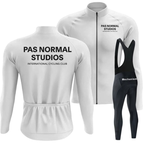 Conjunto de ciclismo para hombre, Jersey de manga larga para hombre, ropa de verano para hombre, Maillot, ropa de bicicleta, babero, uniforme de otoño para pierna