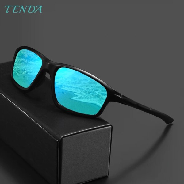 Gafas de sol reflectantes con espejo polarizado para montar en deporte envolvente TR90 para hombres y mujeres