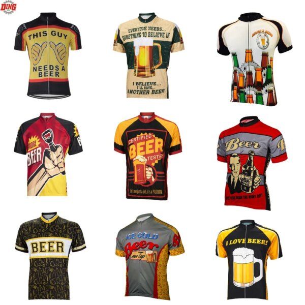 Camisetas de ciclismo de cerveza para hombre, ropa de ciclismo de manga corta, ropa de ciclismo clásica, ropa de ciclismo de verano de 10 estilos MTB