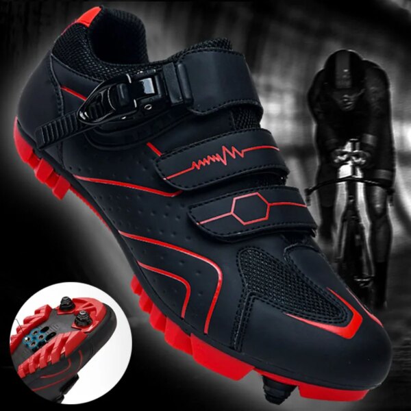 Zapatos de Ciclismo para hombre, zapatos transpirables con autosujeción para Mtb, zapatos para bicicleta de montaña, bicicleta de carreras, triatlón, equipo de Ciclismo Sapatilha