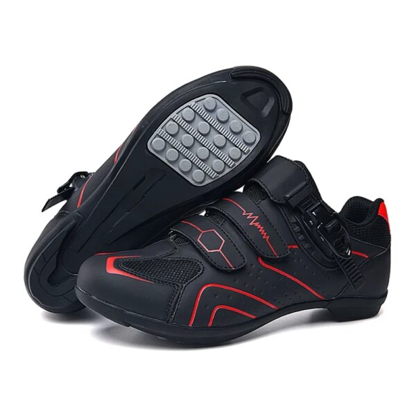 Zapatos de ciclismo para hombre, zapatos planos con Pedal MTB, zapatillas de goma antideslizantes para bicicleta de carretera y de velocidad, calzado de carreras para mujer sin tacos para bicicleta de montaña