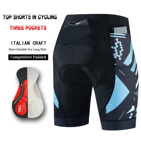 Pantalones cortos de ciclismo de Gel para hombre, pantalones de bicicleta Cyklopedia, ropa profesional para hombre, equipo corto de LICRA para bicicleta de montaña, verano 2023