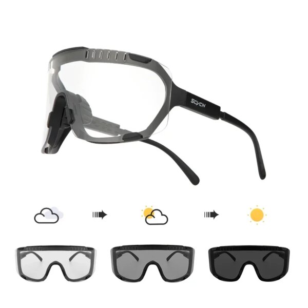 Gafas de sol fotocromáticas para ciclismo para hombre, gafas para ciclismo, gafas para bicicleta de montaña y carretera, gafas polarizadas UV400 para ciclismo