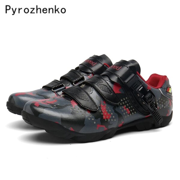 Zapatos de ciclismo de velocidad MTB para hombre, zapatillas deportivas para deportes al aire libre, zapatillas de bicicleta de carretera para mujer, zapatos de carreras transpirables, calzado antideslizante para bicicleta de montaña