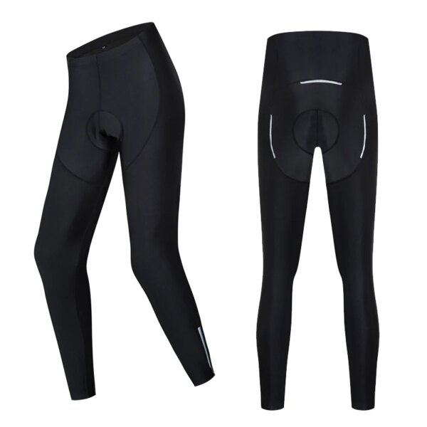 Pantalones de ciclismo reflectantes de invierno para hombre, pantalones largos térmicos cálidos de lana para bicicleta de montaña, pantalones para descenso, pantalones deportivos para exteriores, color negro