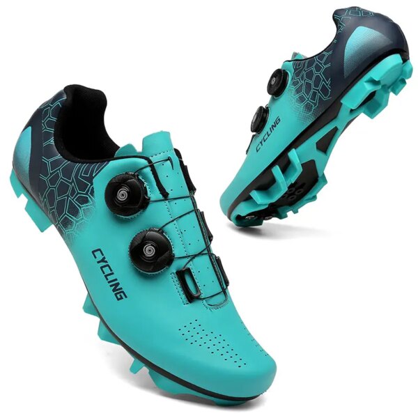 Zapatos de ciclismo para hombre y mujer, zapatillas de ciclismo de montaña con autosujeción eléctrica, zapatillas de nailon para bicicleta todoterreno, zapatillas de bicicleta con Clip SPD