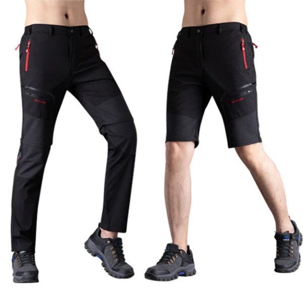 Pantalones de senderismo para acampar al aire libre para hombre y mujer, pantalones cortos deportivos extraíbles, pantalones de pesca impermeables transpirables, ropa de senderismo y caza