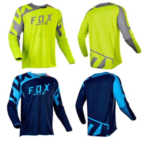 Camiseta de ciclismo BAT FOX para hombre, camiseta de manga larga para bicicleta, camiseta de Motocross, camisetas para descenso, camiseta para bicicleta de montaña, ropa MTB