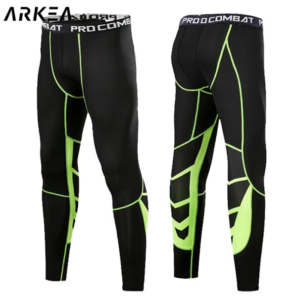 Pantalones de compresión para hombre, pantalones deportivos elásticos para ciclismo, correr, baloncesto, fútbol, ​​mallas deportivas, pantalones secos rápidos