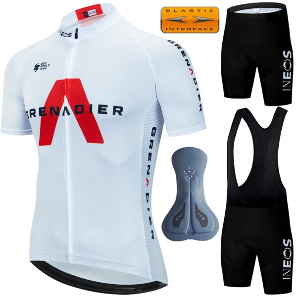 Ropa de ciclismo para hombre, camisa profesional INEOS, conjunto deportivo, Jersey de bicicleta, chaqueta de verano, traje de montaña, pantalones cortos, uniforme, Mtb, 2024