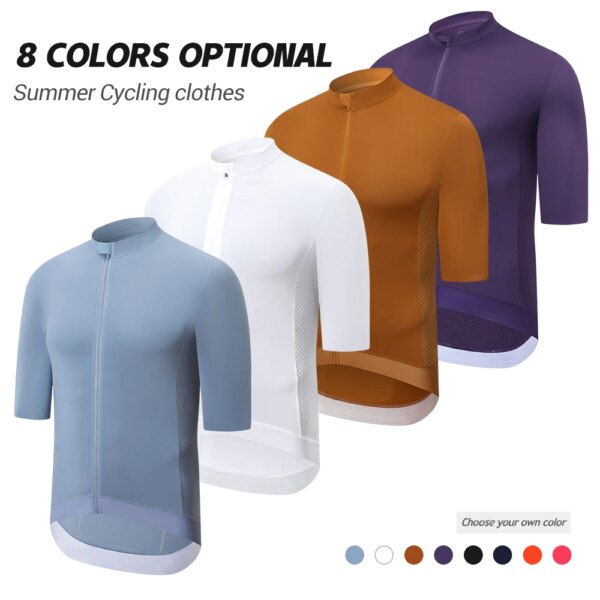 Camiseta de ciclismo para hombre, camiseta de manga media MTB, camiseta para bicicleta de montaña y carretera, ropa deportiva de secado rápido para equipo profesional mtb