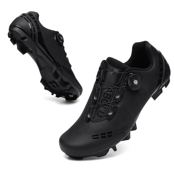 Zapatos de ciclismo para hombre y mujer, zapatillas de ciclismo todoterreno, antideslizantes con autosujeción para triatlón, zapatillas de carreras SPD