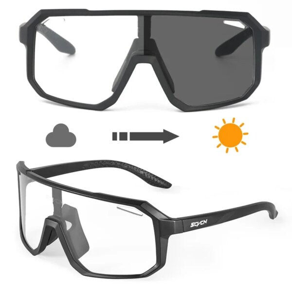 Gafas para hombre, gafas de sol fotocromáticas para ciclismo UV400, gafas deportivas para correr para hombre, gafas para bicicleta de montaña y carretera