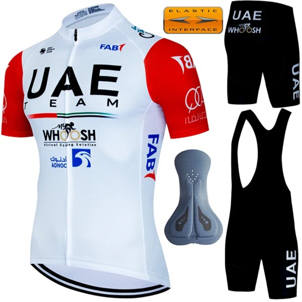 Pantalones de ciclismo de montaña para hombre, uniforme de bicicleta, Jersey de los Emiratos Árabes Unidos, pantalones cortos, disfraz para hombre, ropa de bicicleta, chaqueta deportiva, conjuntos para hombre, babero de verano 2024