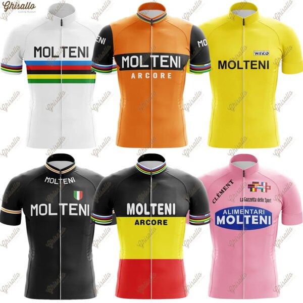 Jersey de ciclismo de equipo Retro para hombre, equipo de manga corta, ropa de bicicleta de carreras, Top para deportes al aire libre, ropa de bicicleta MTB, personalizado