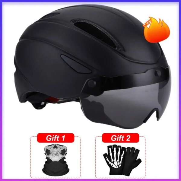 Casco de montar para hombre, gafas a prueba de viento para Cross Country Kask MTB, casco de motocicleta, gafas de ciclismo, casco de seguridad, cascos de Snowboard