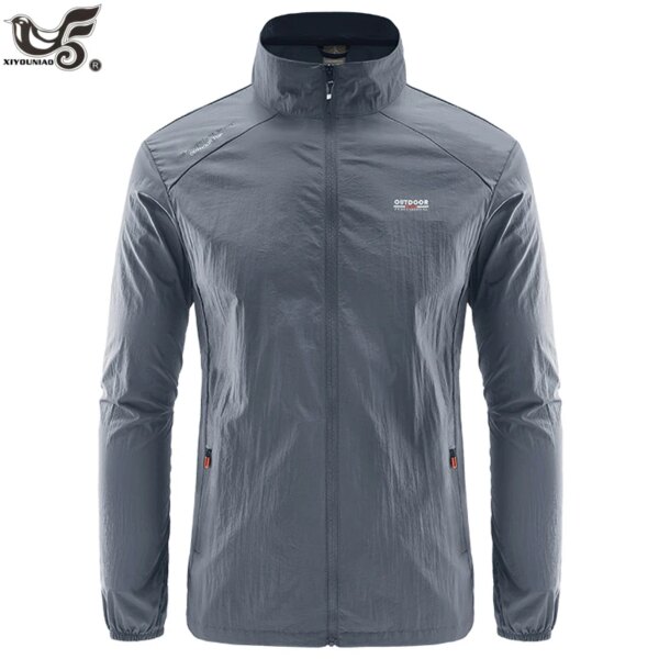 Ropa de calle para hombre, chaquetas de protección solar de verano para deportes, ciclismo, abrigos finos para senderismo y pesca, chaqueta masculina para hombre, ropa de marca