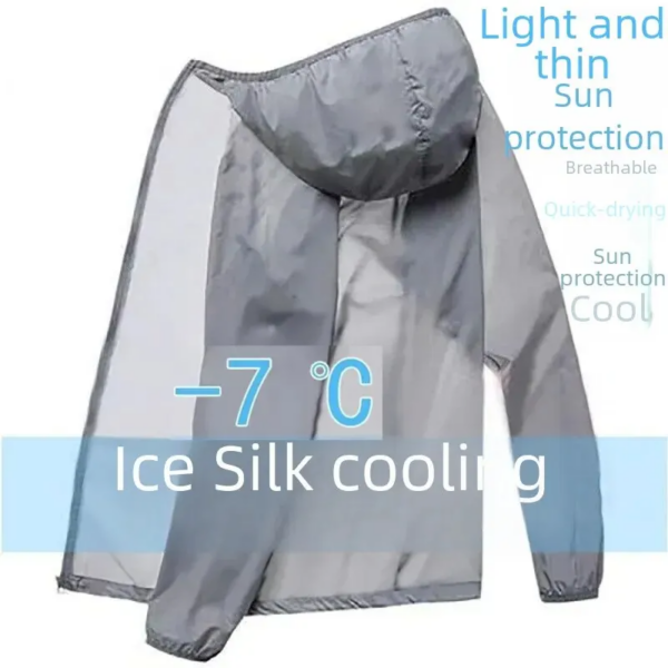 Ropa de protección solar para hombre, chaqueta fina Regular de seda helada para pesca, gafas de sol con protección Uv, chaqueta de ciclismo para verano 2022