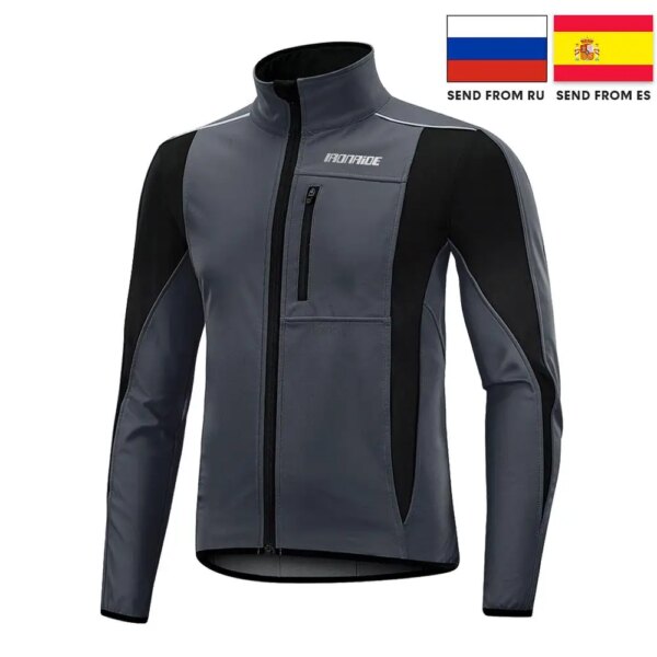 Chaqueta de ciclismo de invierno para hombre, abrigo cortavientos de lana cálido para hombre y mujer, chaqueta a prueba de viento para bicicleta al aire libre, senderismo, entrega en España