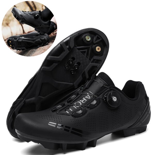 Zapatos de montar en bicicleta para hombre, cómodos zapatos de ciclismo, calzado de bicicleta de montaña, ligero para bicicleta de carretera, bicicleta de montaña